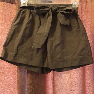 SHEIN green size XS belted shorts